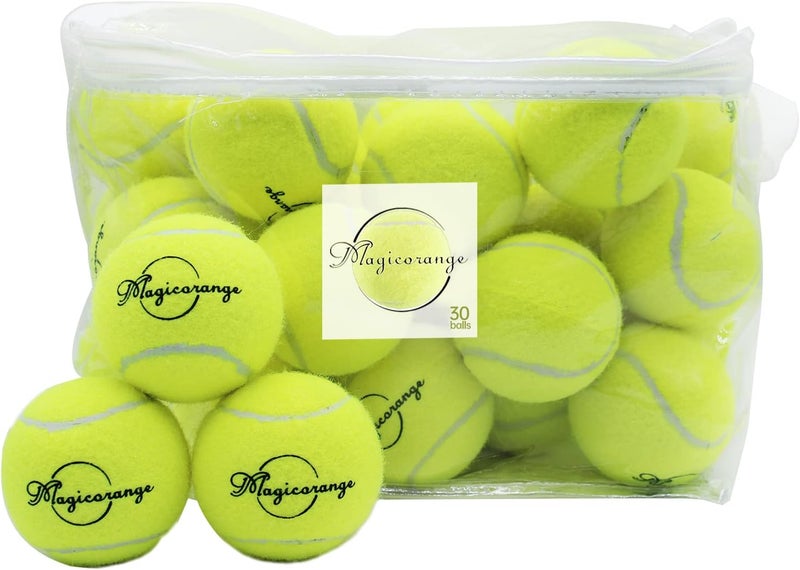 Magicorange Tennis Balls, 30 Pack Advanced Training Tennis Balls Practice Ball, Pet Dog Playing Balls,Good for Beginner Training Ball - Image 1